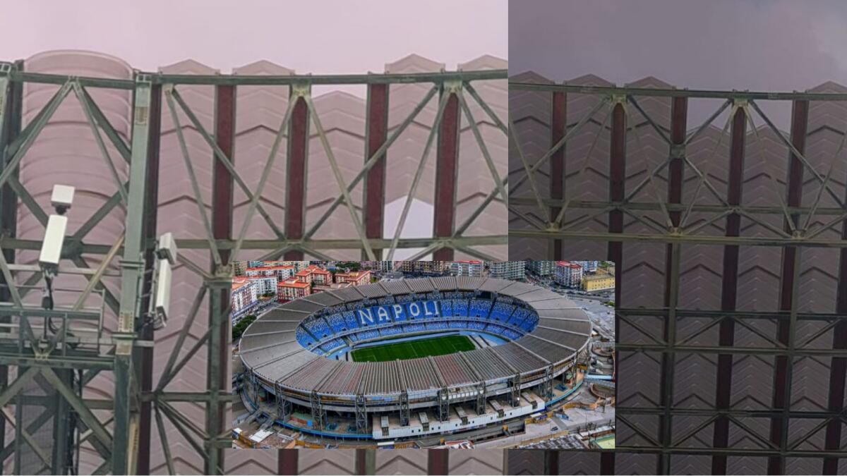 Problemi allo stadio del Napoli, il vento ha fatto saltare e spostare le coperture. Tifosi bloccati fuori - 