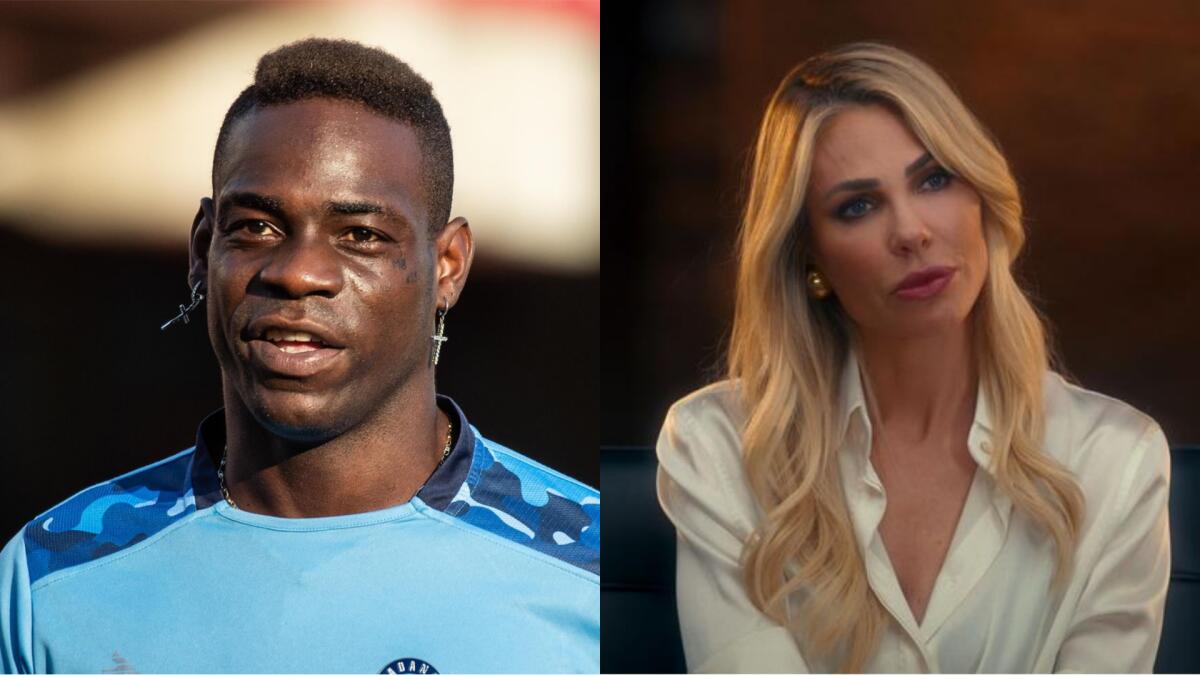 Balotelli contro Ilary Blasi, sbotta contro il televisore, foto all'intervista e scritta: "Hai rotto il ****". - 