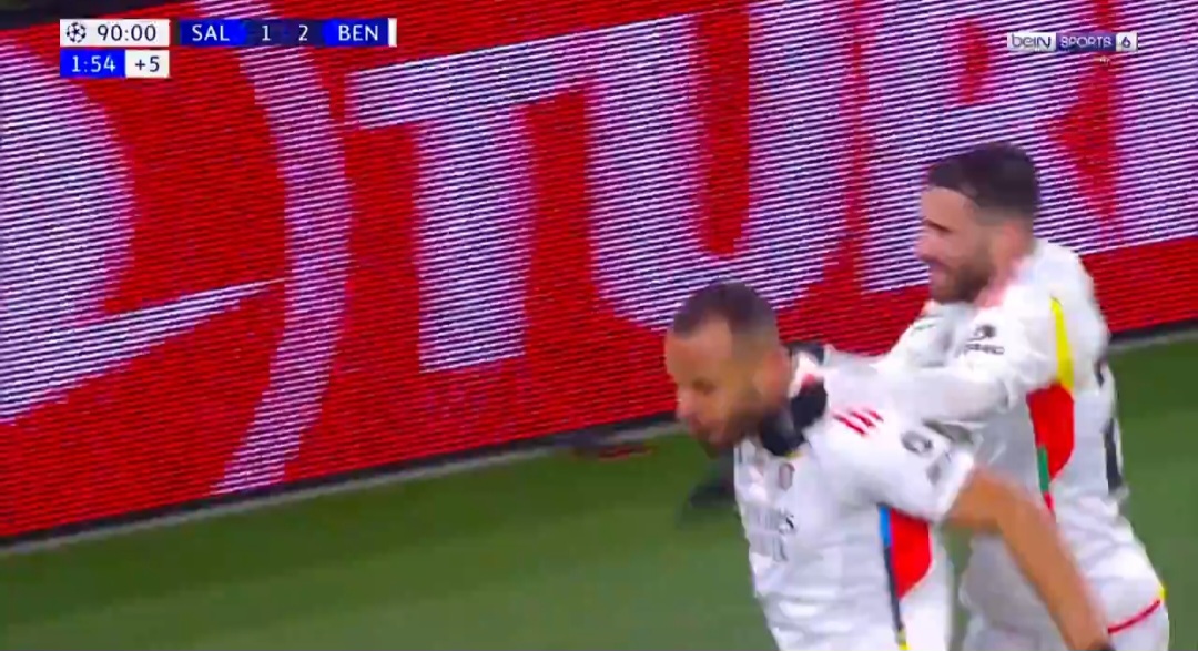 Cabral si sblocca finalmente, segna un gol di tacco e regala l'Europa League al Benfica contro il Salisburgo