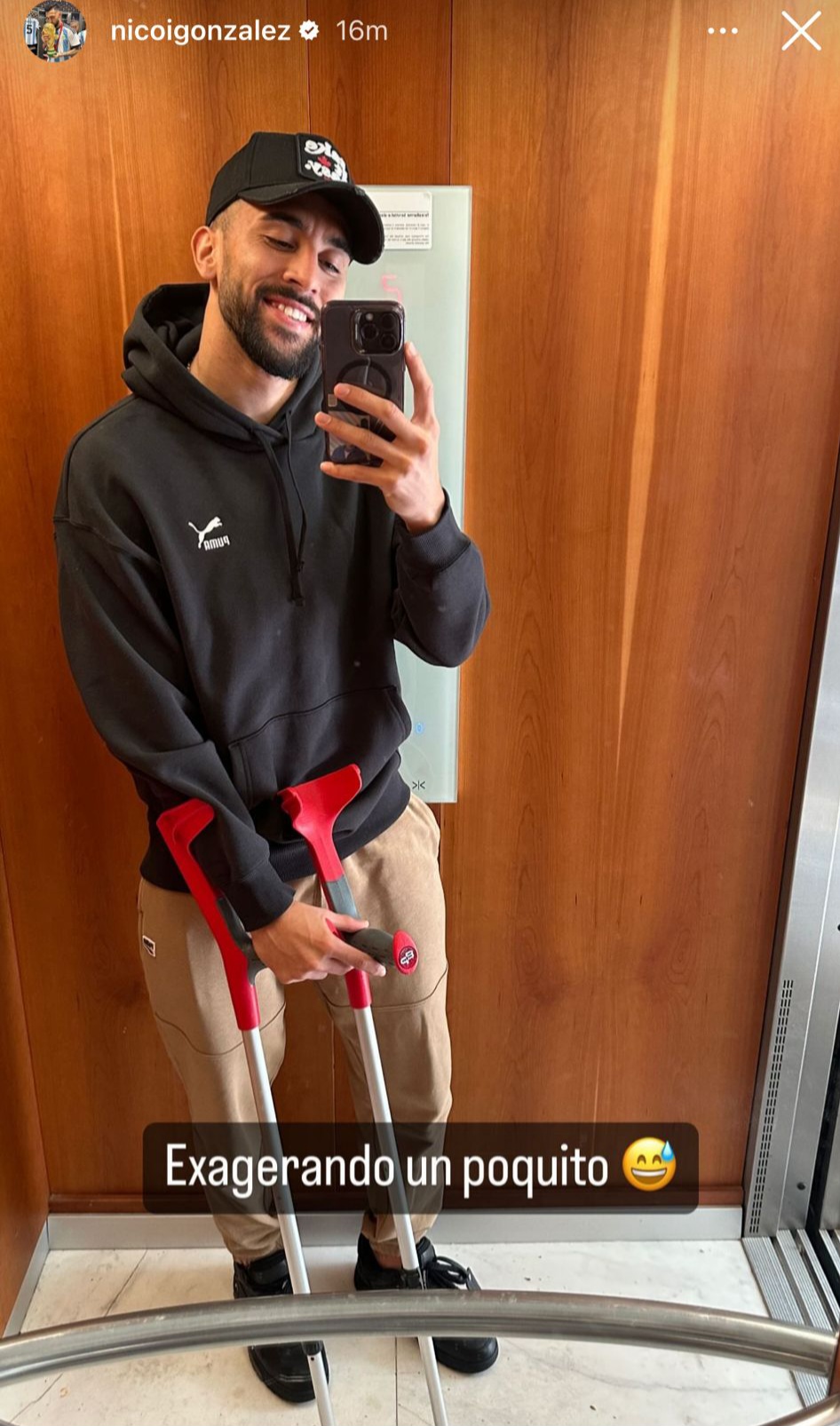 Nico Gonzalez scrive sorridendo: "Ho esagerato un pochino". L'infortunio è meno grave del previsto?