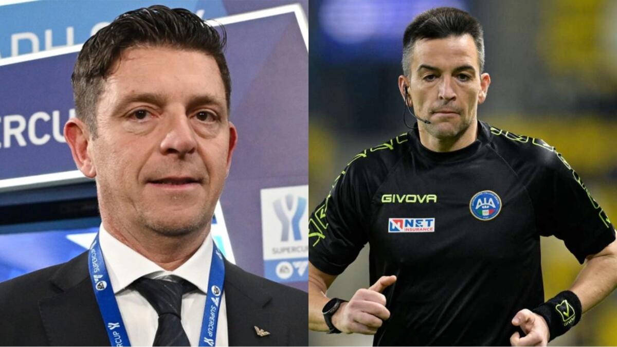 Rocchi nello spogliatoio dell'arbitro Rapuano per rimproverarlo nell'intervallo di Napoli-Inter - 