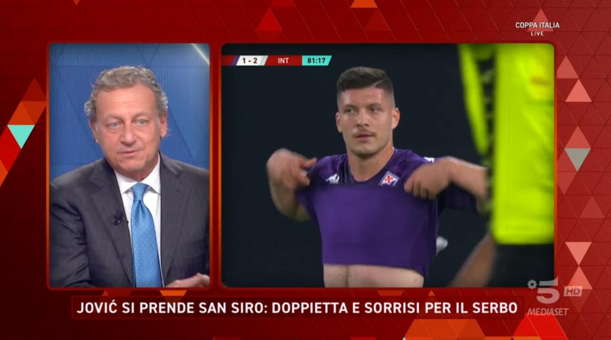 Sabatini: "Jovic ha segnato stasera i 2 gol clamorosi che hanno fatto perdere la finale alla Fiorentina" - 