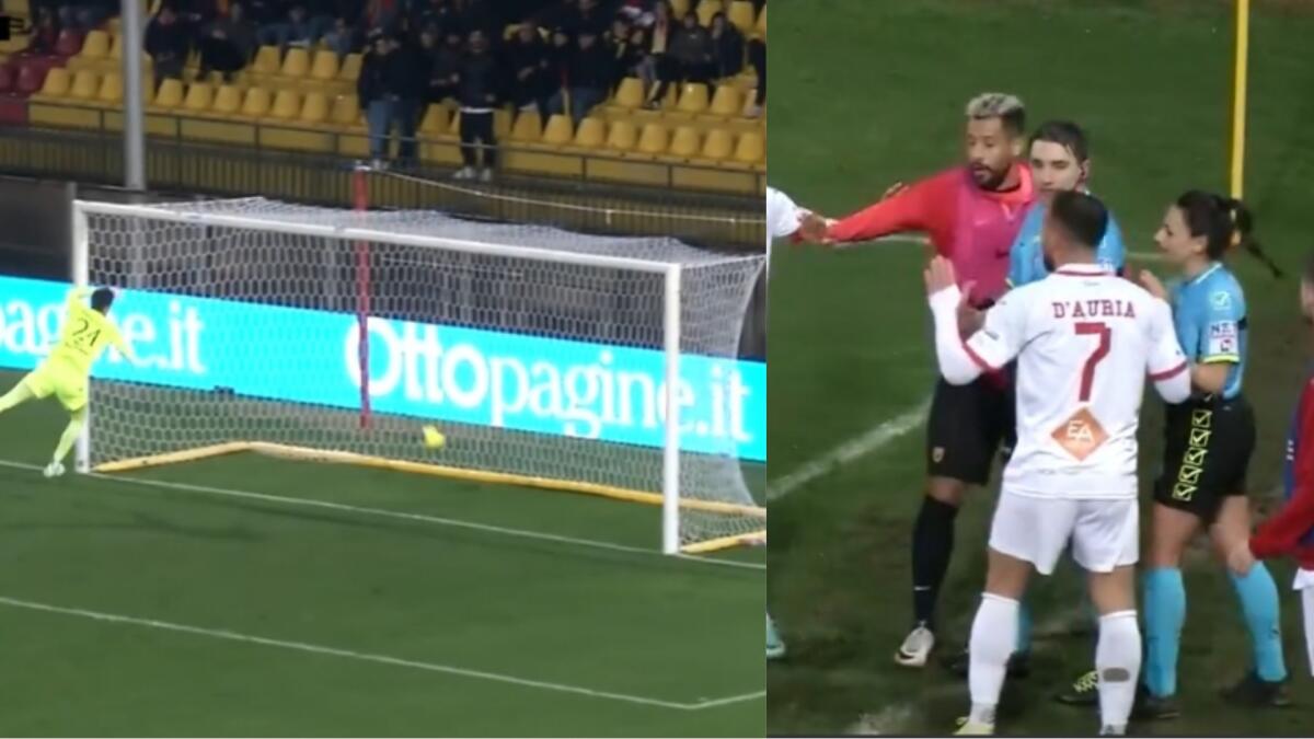 Che figuraccia in serie C, l'arbitro e la guardalinee non vedono un gol. È costretto a dirglielo il quarto uomo - 