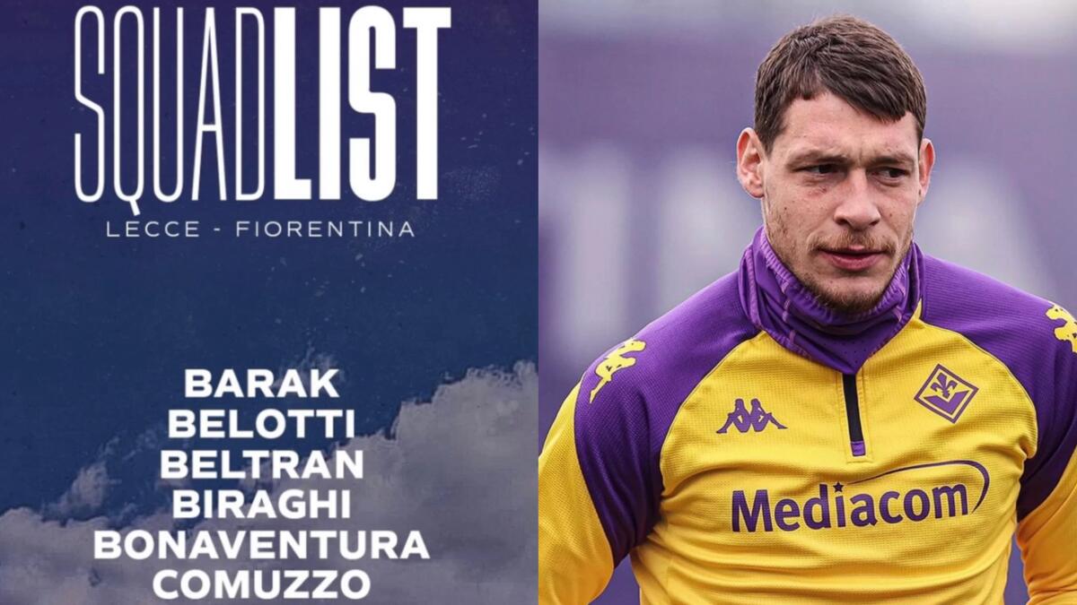 I convocati della Fiorentina per il Lecce: subito Belotti Belotti. Out Christensen e Arthur - 