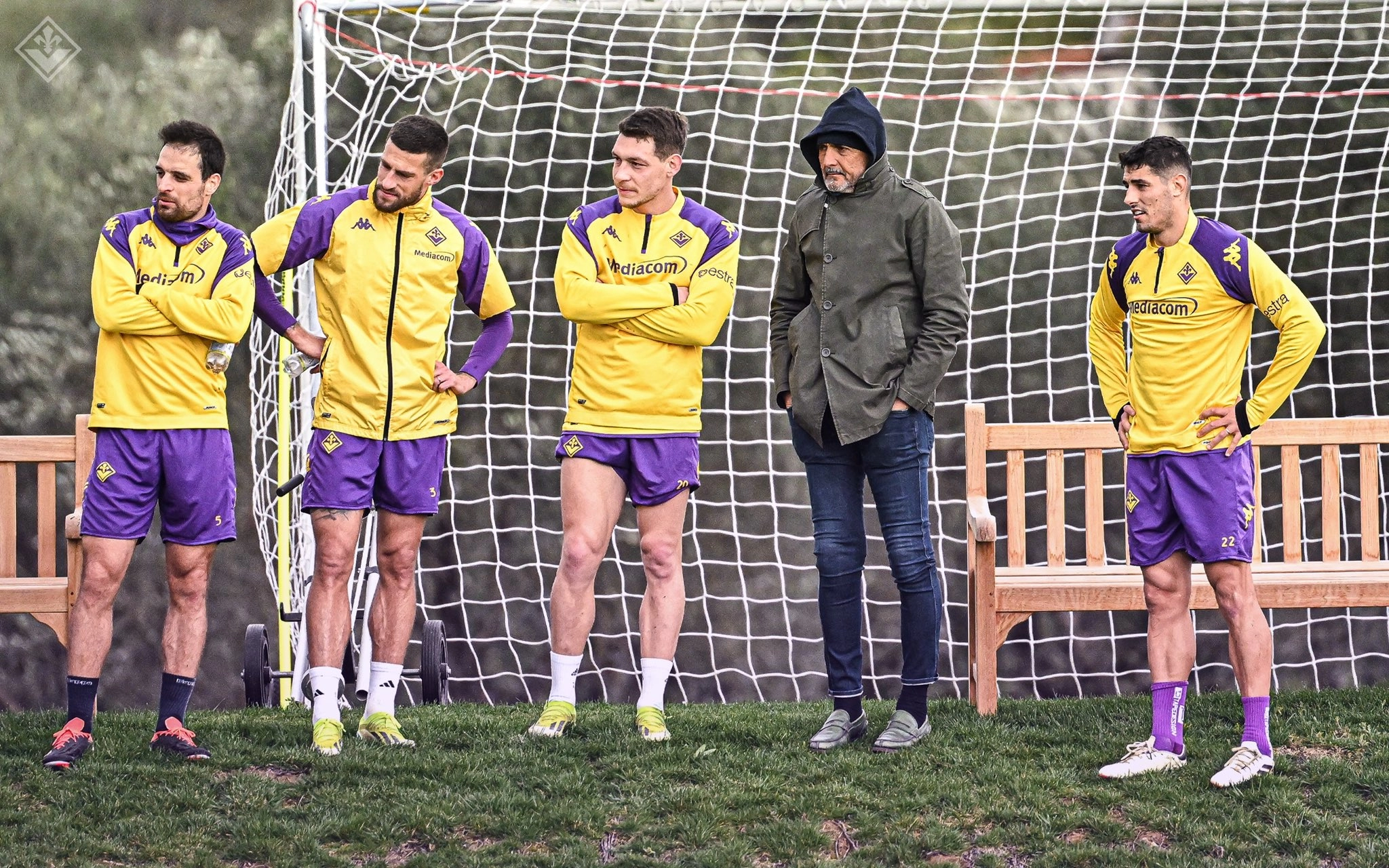 Spalletti al Viola Park per salutare la Fiorentina. Incontro con Italiano e con gli italiani della squadra