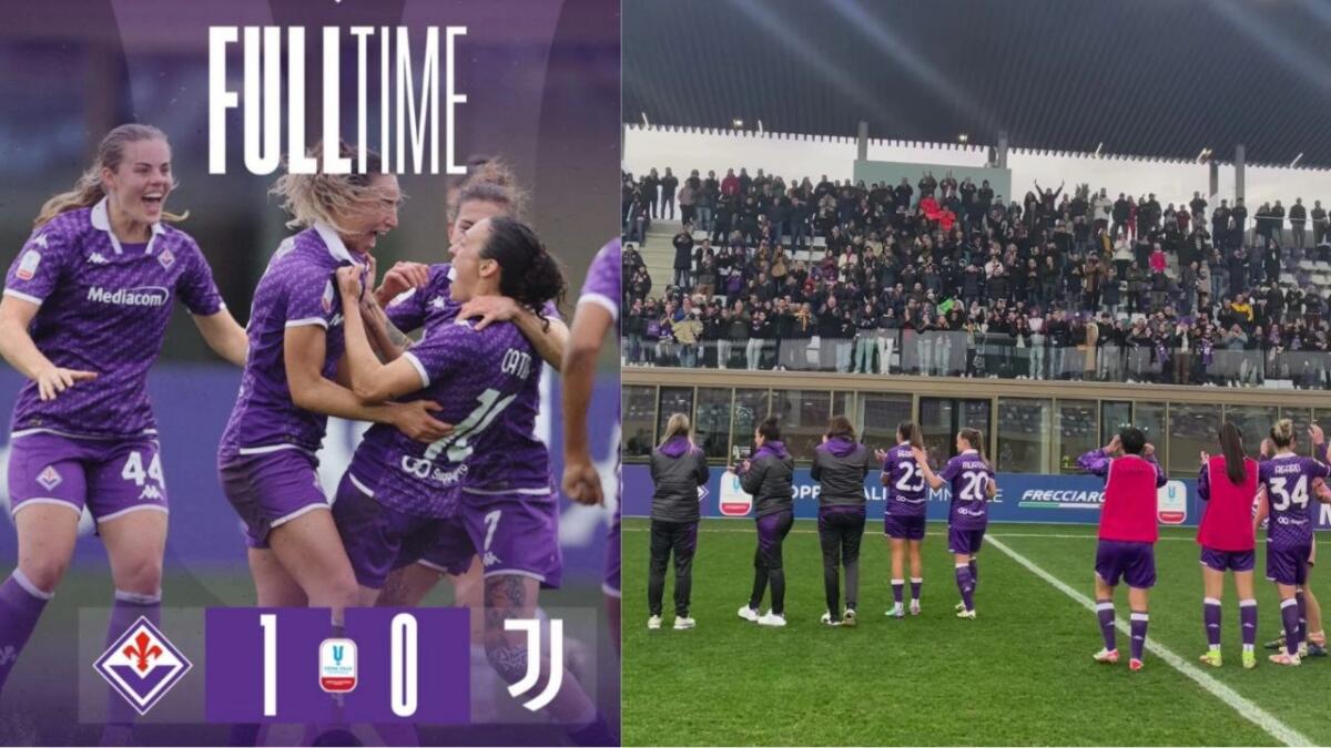 La Fiorentina femminile vince (1-0) semifinale di andata di Coppa Italia contro la Juventus. Gioia al Viola Park - 