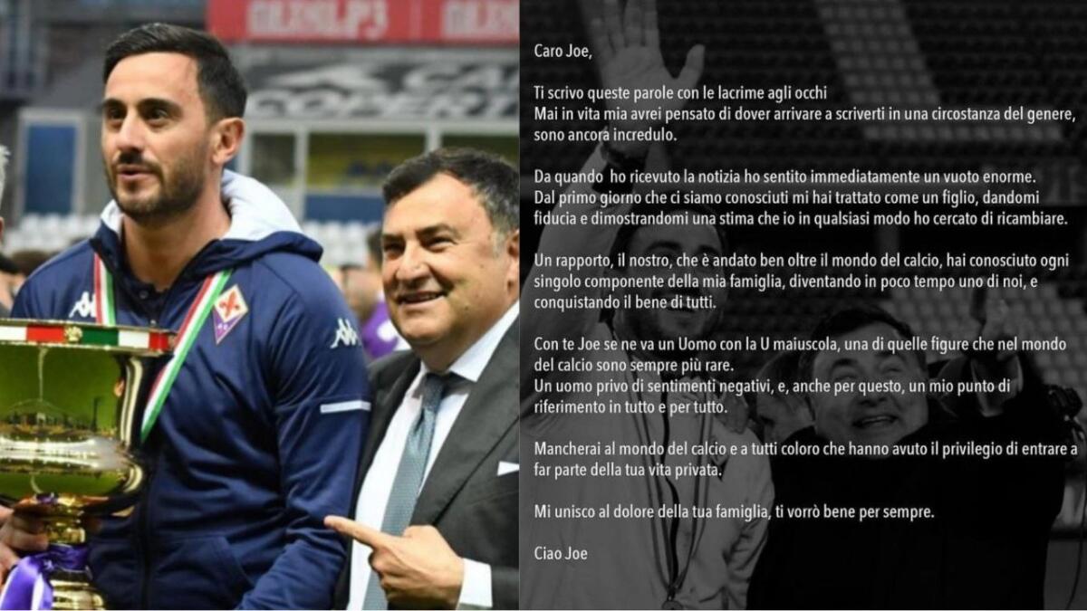 Aquilani scrive: "Ho le lacrime agli occhi, sento un vuoto enorme. Mi hai trattato come un figlio" - 