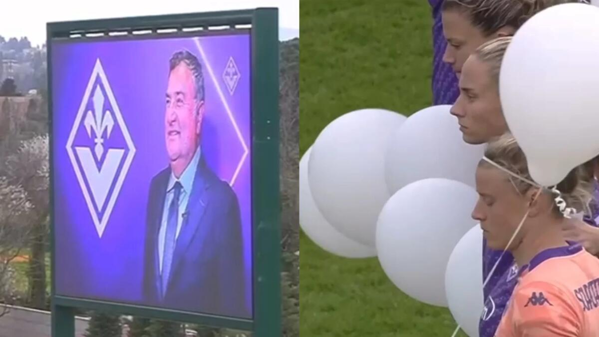 Minuto di silenzio e palloncini in cielo nel ricordo di Joe Barone: applausi e lacrime al Viola Park - 