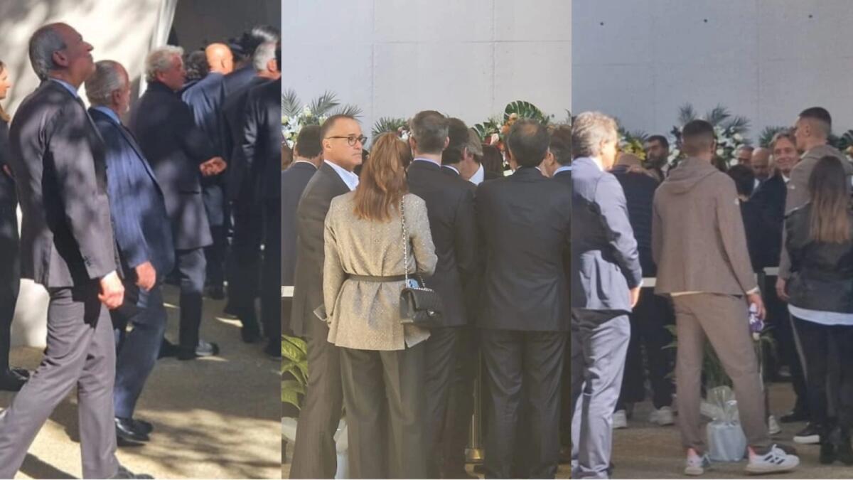 De Laurentiis, Saputo, Setti, Carnevali e Giuntoli alla camera ardente per dare l'ultimo saluto a Barone - 