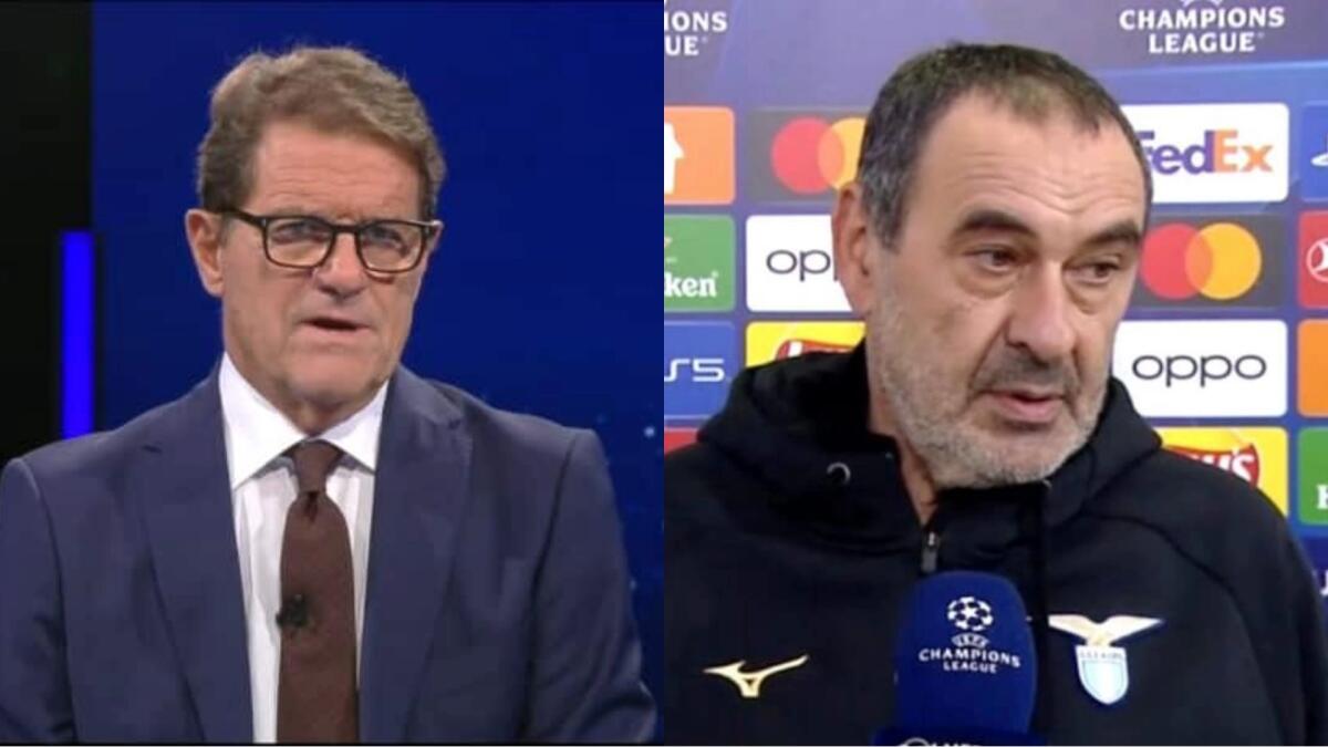 Lite Capello-Sarri: "Non puoi giocare sempre cosi" la risposta: "Non cambio modulo nemmeno per sogno" - 