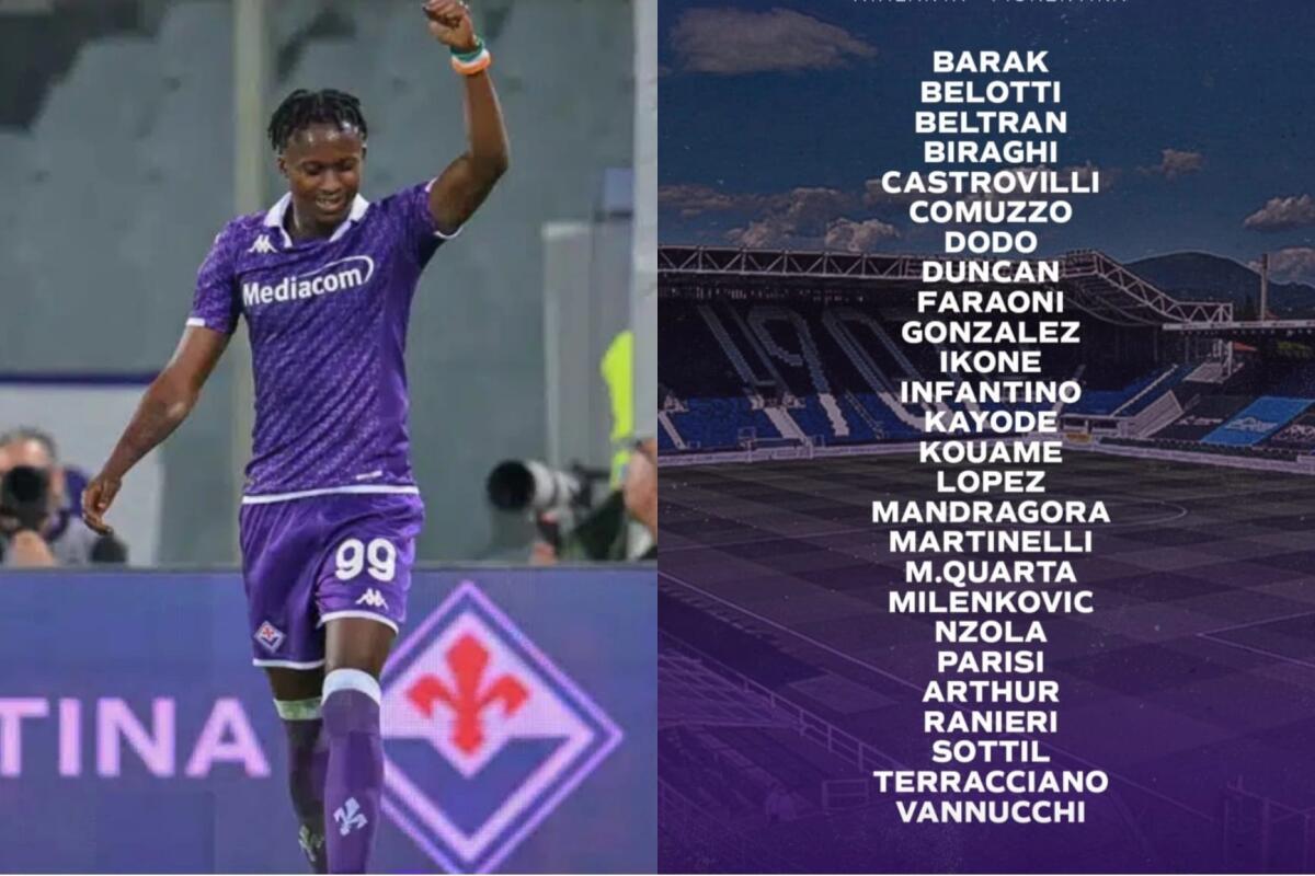 I convocati della Fiorentina per l'Atalanta: finalmente torna Kouamé, ok Arthur. Assente Christensen - 