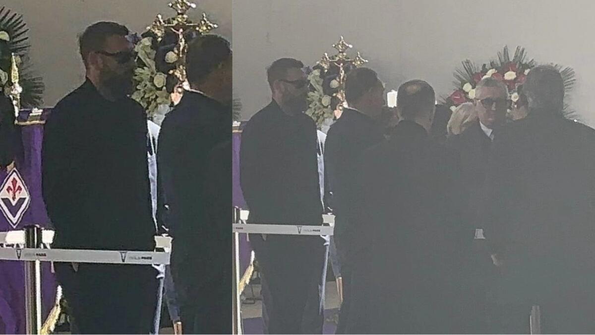 L'allenatore della Roma De Rossi arriva alla camera ardente per l'ultimo saluto a Barone. Anche Iachini presente - 