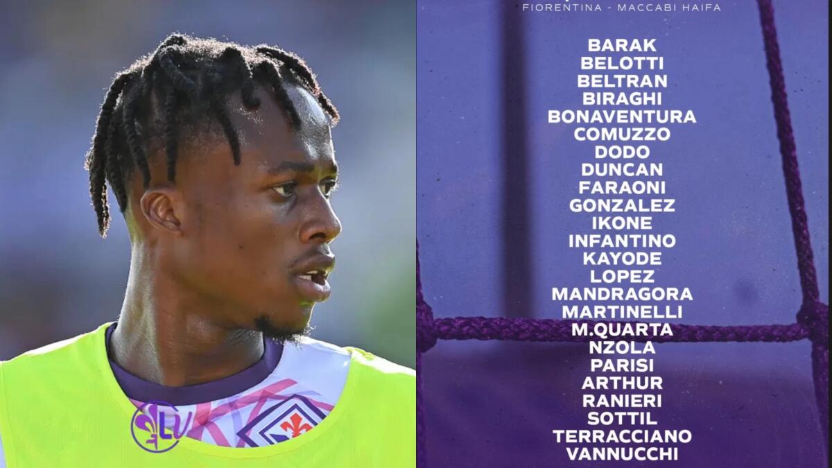 I convocati della Fiorentina per il Maccabi Haifa: ancora assente Kouamé. C'è Nico Gonzalez - 