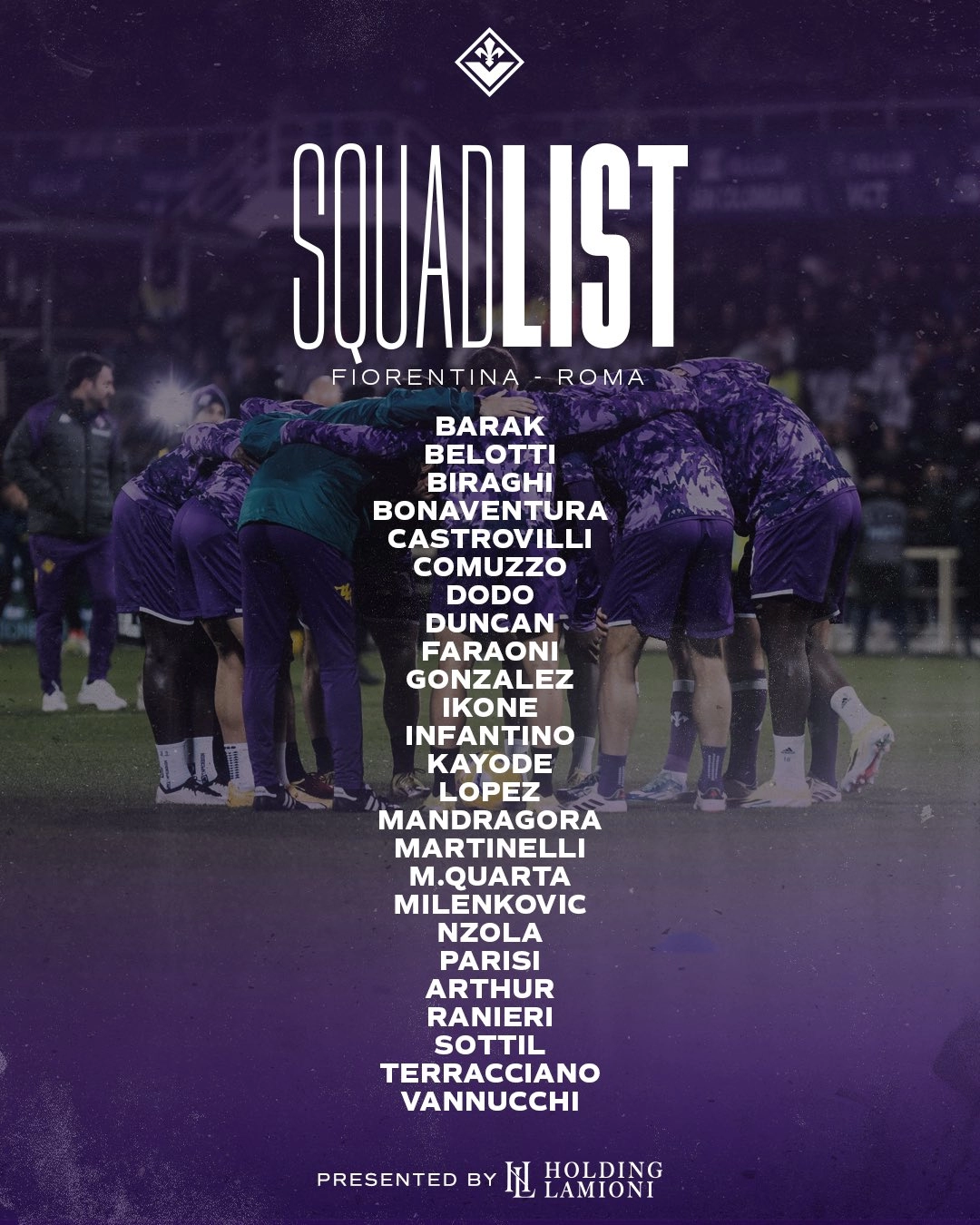 I convocati della Fiorentina per la Roma: torna finalmente Castrovilli, ci sono Arthur e Martinez Quarta