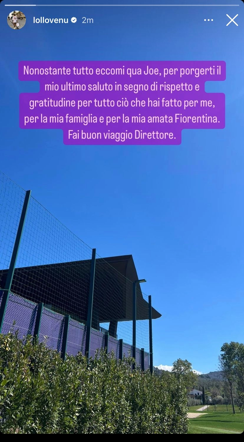 Venuti al Viola Park: "Nonostante tutto eccomi qua Joe, grazie per quello che hai fatto per la Fiorentina"