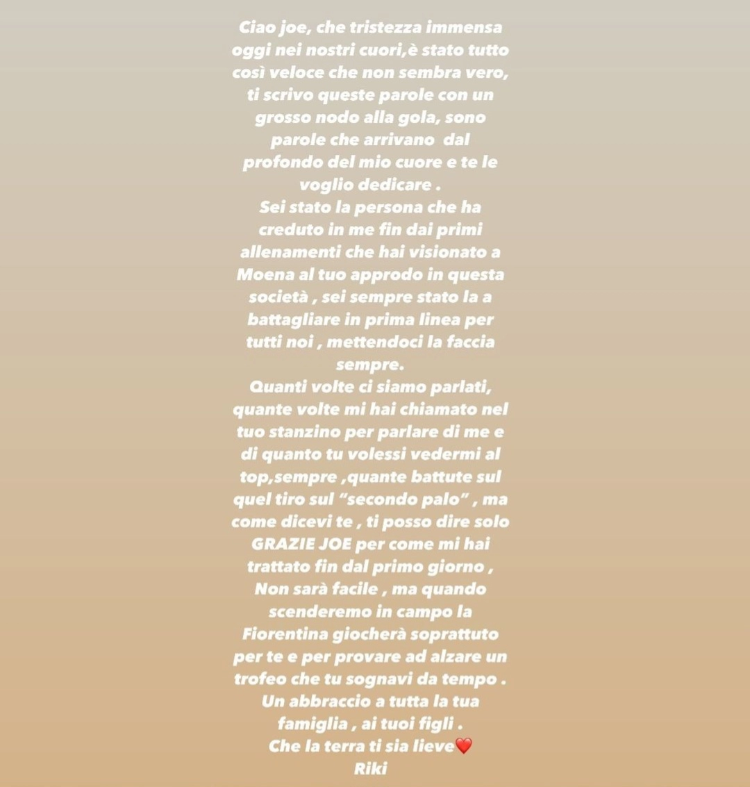 Sottil scrive: "Tristezza immensa, sei stata la persona che ha creduto più in me. Da Moena in poi..."