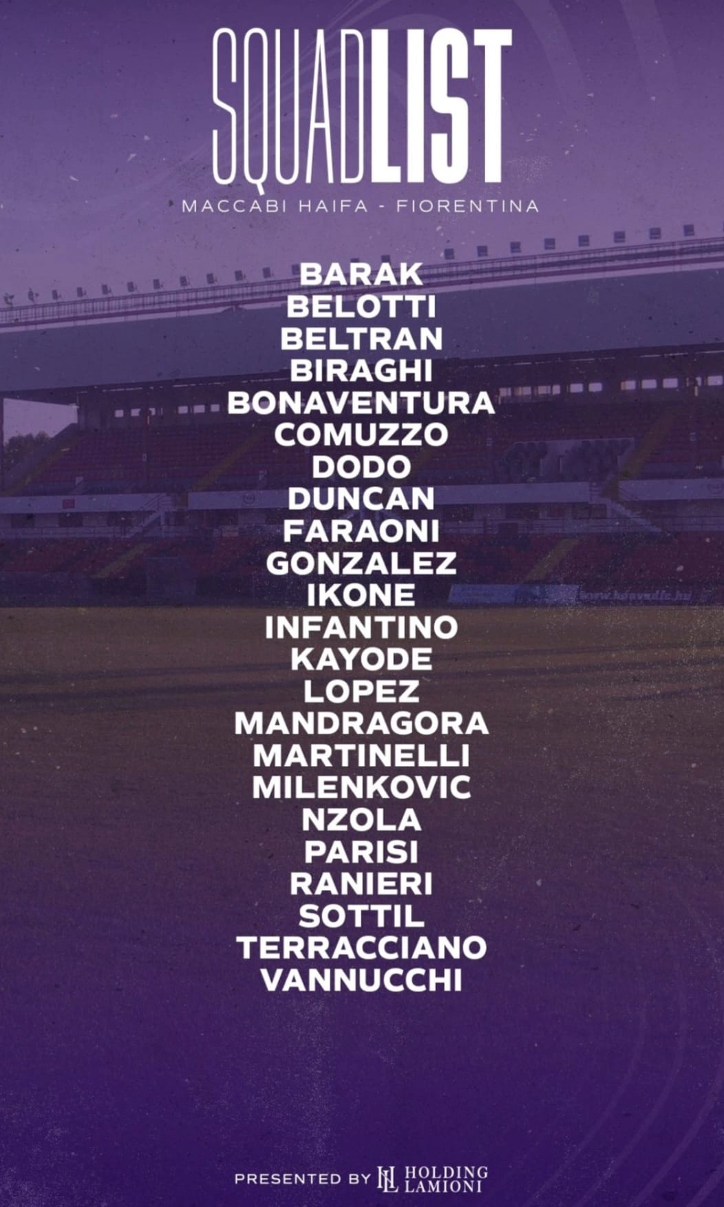 I convocati della Fiorentina per il Maccabi Haifa: out Arthur, Martinez Quarta, Kouamé e Christensen
