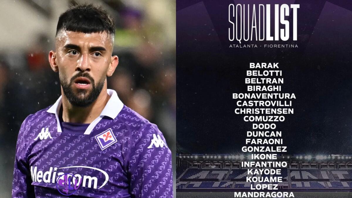 I convocati per Atalanta-Fiorentina: tornano Nico Gonzalez e gli altri titolari, Nzola unico assente - 