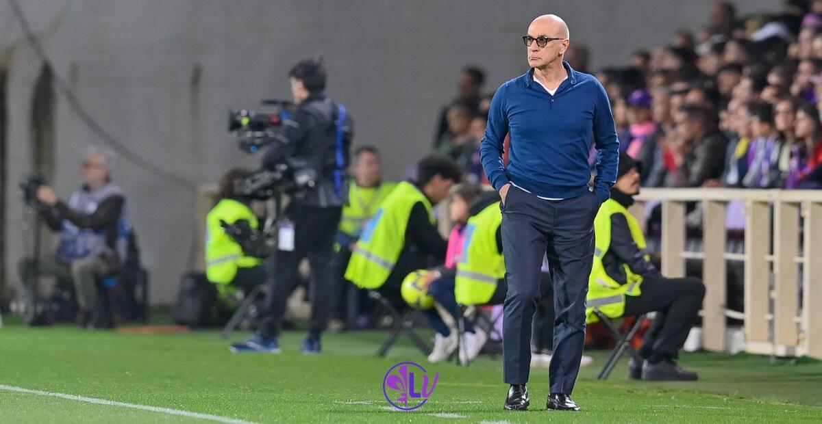 Ballardini: "Ci aspettiamo la solita Fiorentina, anche se hanno 24 o 25 titolari. Thorstvedt in dubbio" - Firenze, stadio A.Franchi, 27.04.2023, Fiorentina-Cremonese, foto Lisa Guglielmi. Copyright Labaroviola.com