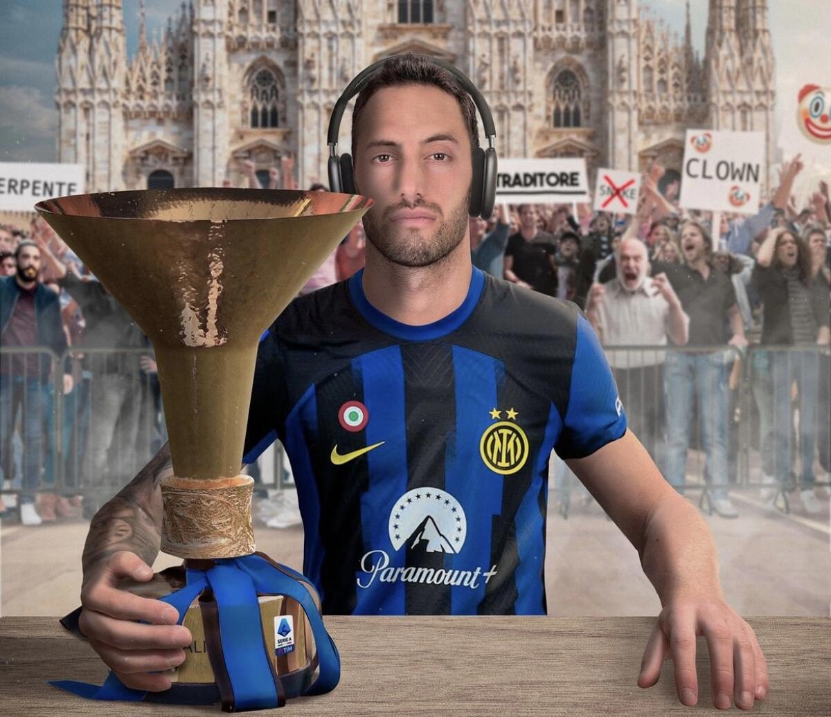 Chalanoglu si vendica e sfotte i tifosi del Milan su Instagram dopo aver vinto campionato e derby - 