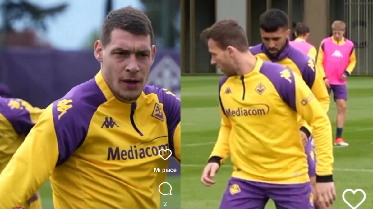Dal video postato dalla Fiorentina si vede che Bonaventura e Belotti si sono allenati con il gruppo - 