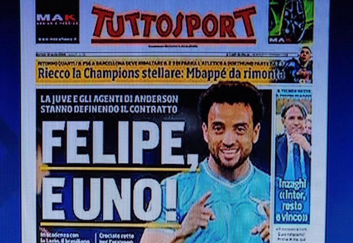 Tuttosport, che figuraccia! Titolo su Felipe Anderson-Juve ma poi deve cambiare tutto. Va in Brasile - 