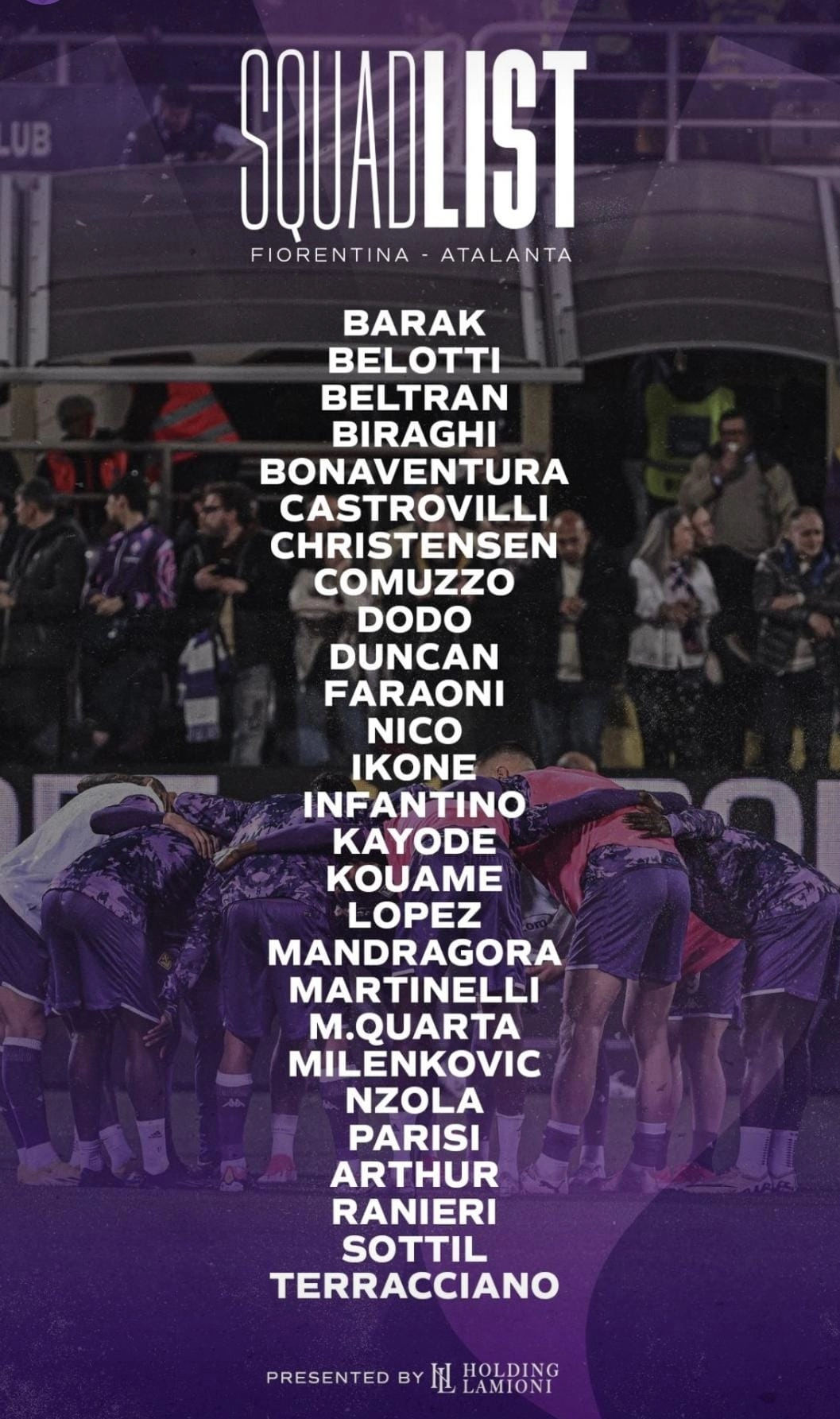 I convocati della Fiorentina per l'Atalanta: ci sono tutti, anche Christensen e Castrovilli