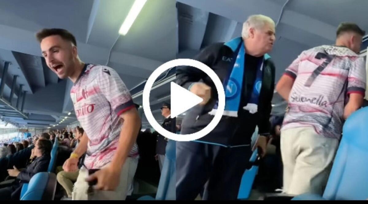 Vergogna a Napoli: ragazzo cacciato dalla tribuna autorità per aver esultato al gol del Bologna. Il video - 