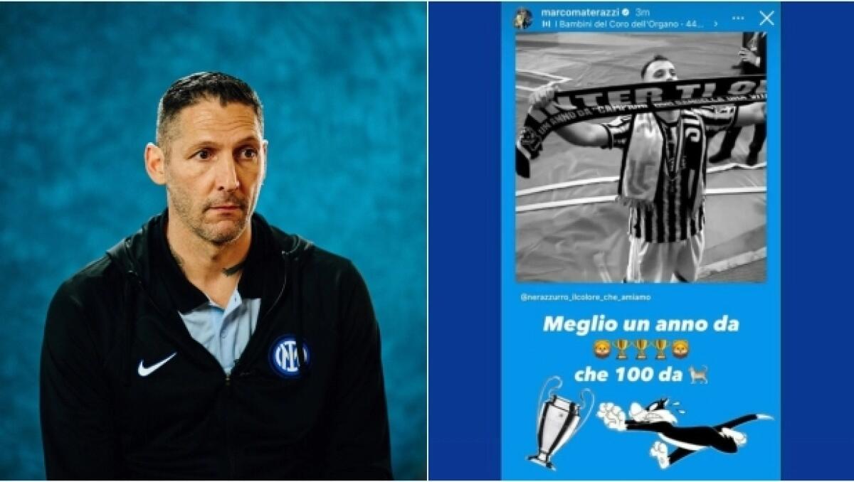 Materazzi risponde alla sciarpa di Gatti: "Meglio un anno da leoni che 100 da gatti" - 
