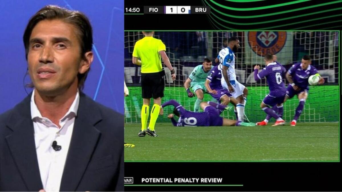 Calvarese analizza il rigore concesso al Club Brugge: "Braccio di Biraghi troppo largo. Rigore netto" - 