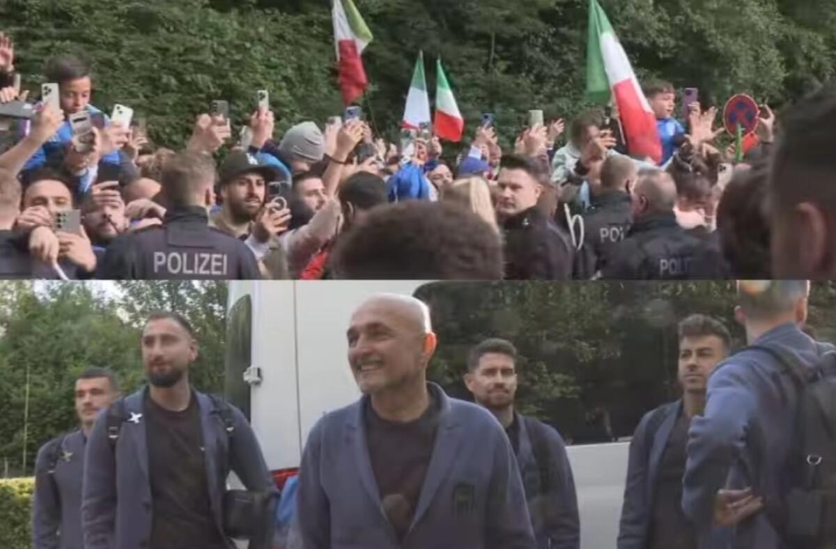 Grande entusiasmo dell'Italia in Germania. Spalletti esce fuori dai tifosi e apre il ristorante di Casa Azzurri - 