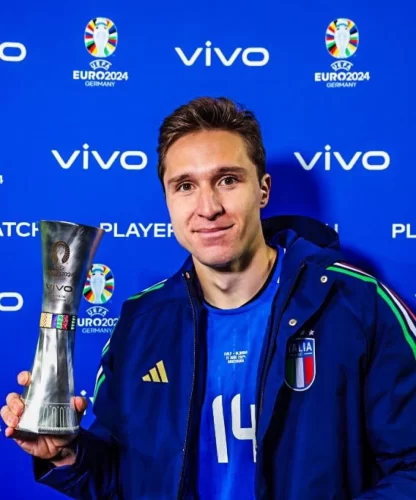 Chiesa mette in moto l'Italia, devastante sulla destra, premiato come migliore in campo