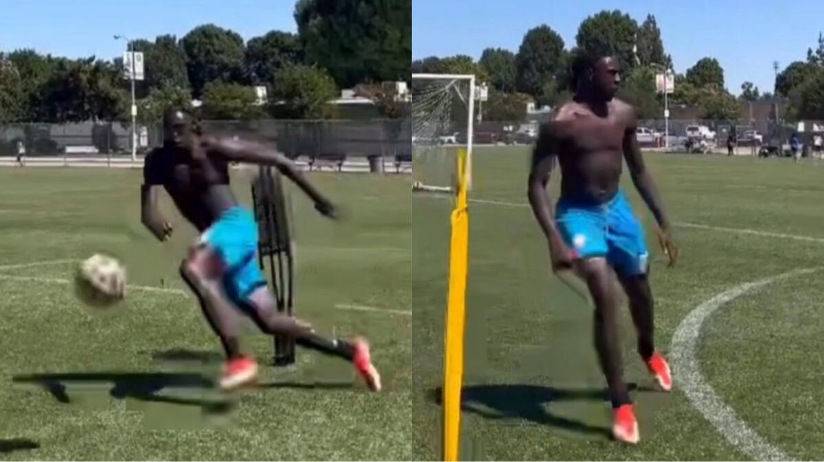 Video, Kean si allena per la Fiorentina già in vacanza. Tiri in porta e scatti con ostacoli - 