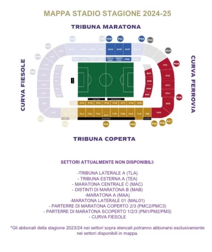 La Fiorentina lancia la campagna abbonamenti: inizierà l'11 luglio e sarà divisa in 4 fasi, priorità ai vecchi abbonati