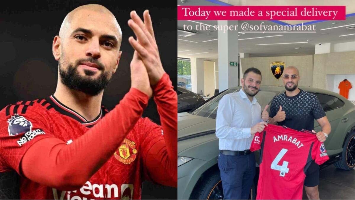 Amrabat si sente ancora un giocatore dello United, regala la maglia del Manchester e si fotografa - 