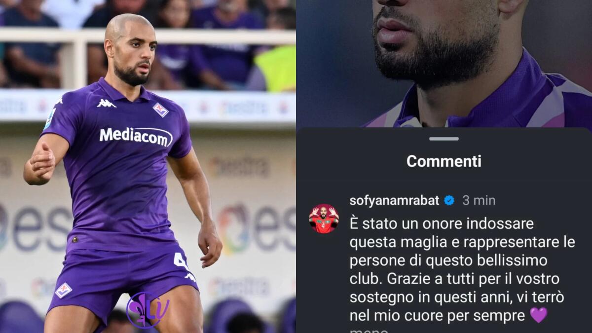 Amrabat saluta la Fiorentina: "Un onore indossare questa maglia, vi terrò nel mio cuore per sempre" - 