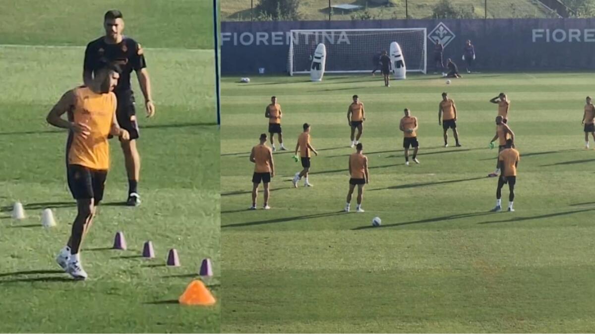 Nico Gonzalez in campo ma non si allena con la squadra. All'ingresso abbraccio con Palladino - 