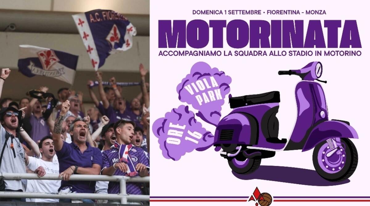 La Curva Fiesole accompagna in motorino la Fiorentina al Franchi. Appuntamento alle 16 al Viola Park - 