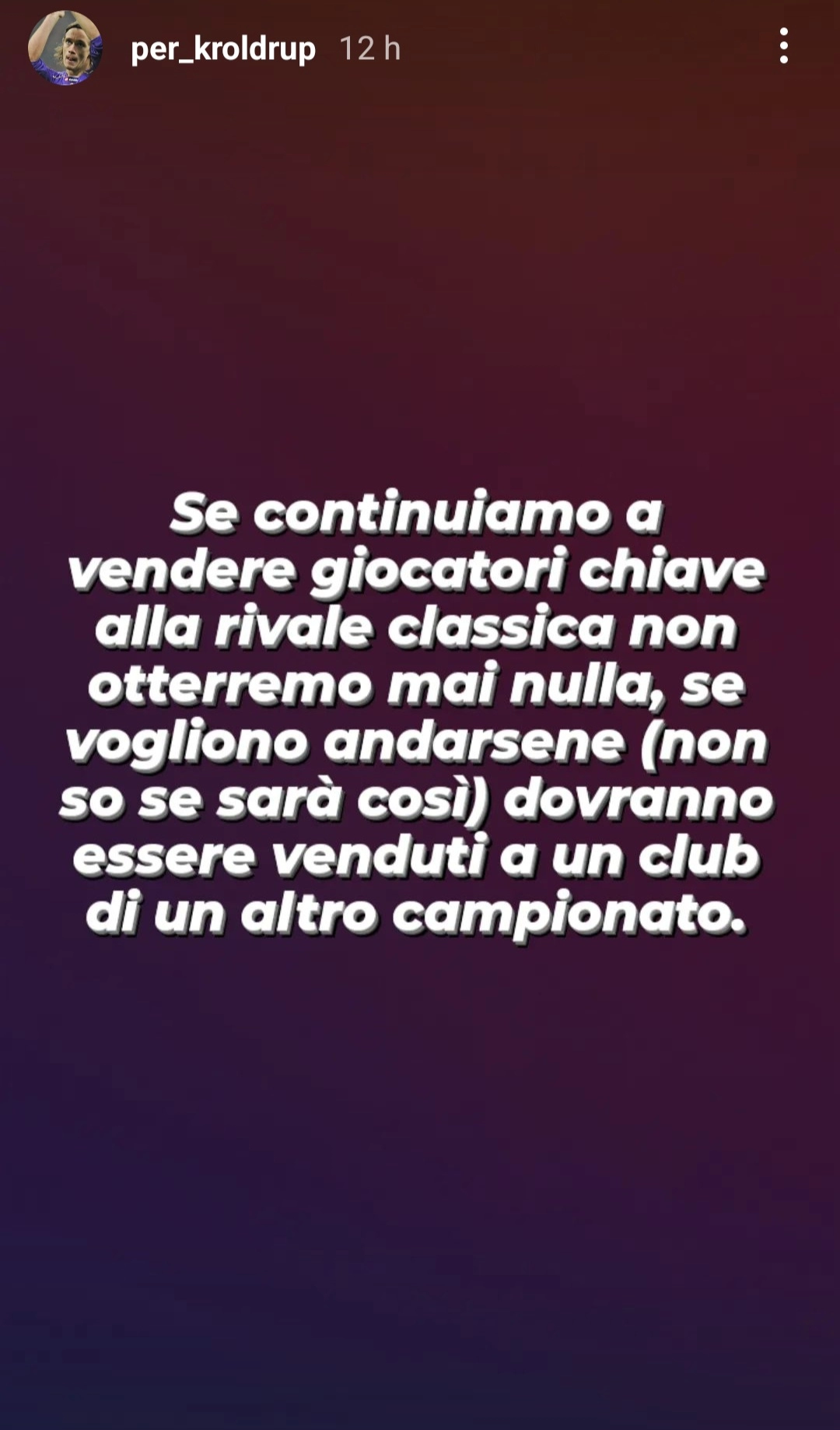 Kroldrup attacca: "Basta vendere i giocatori più forti alla rivale di sempre, li rendiamo solo più forti"