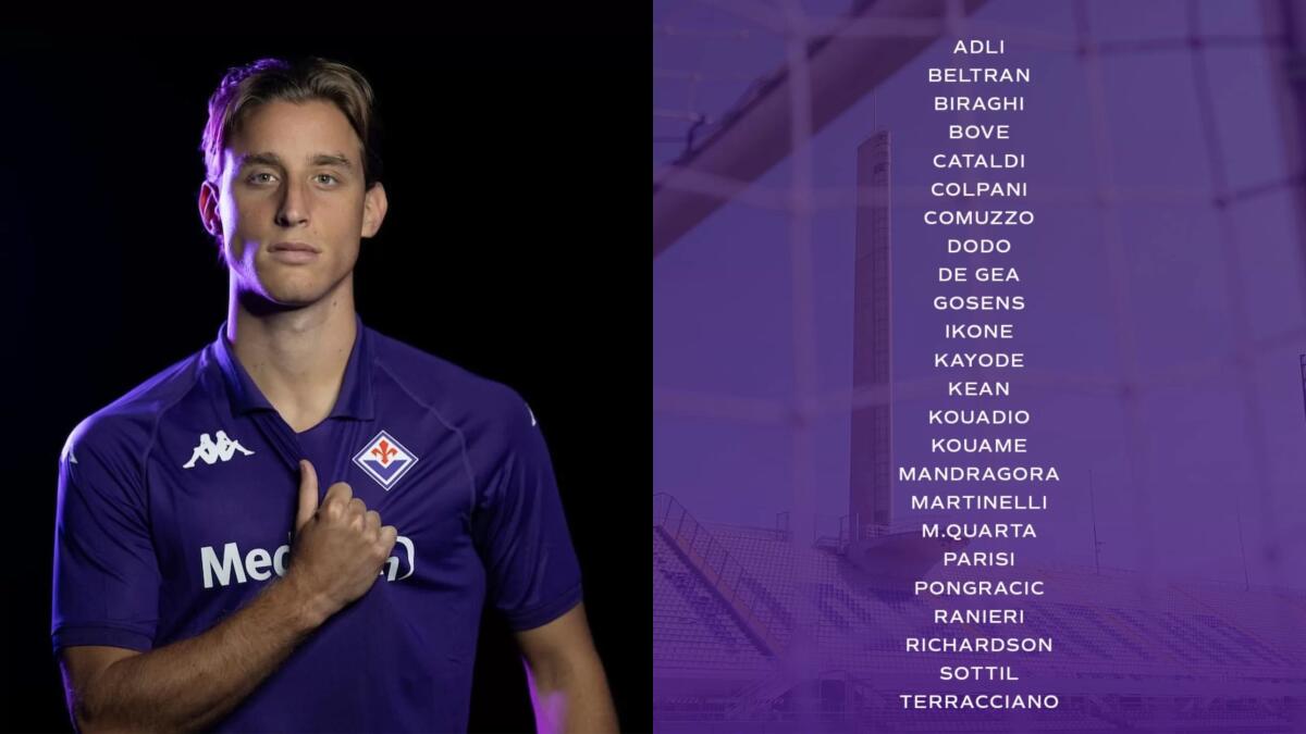 I convocati della Fiorentina per il Monza: ci sono Gosens, Adli, Cataldi e Bove. Out Gudmundsson e Barak - 