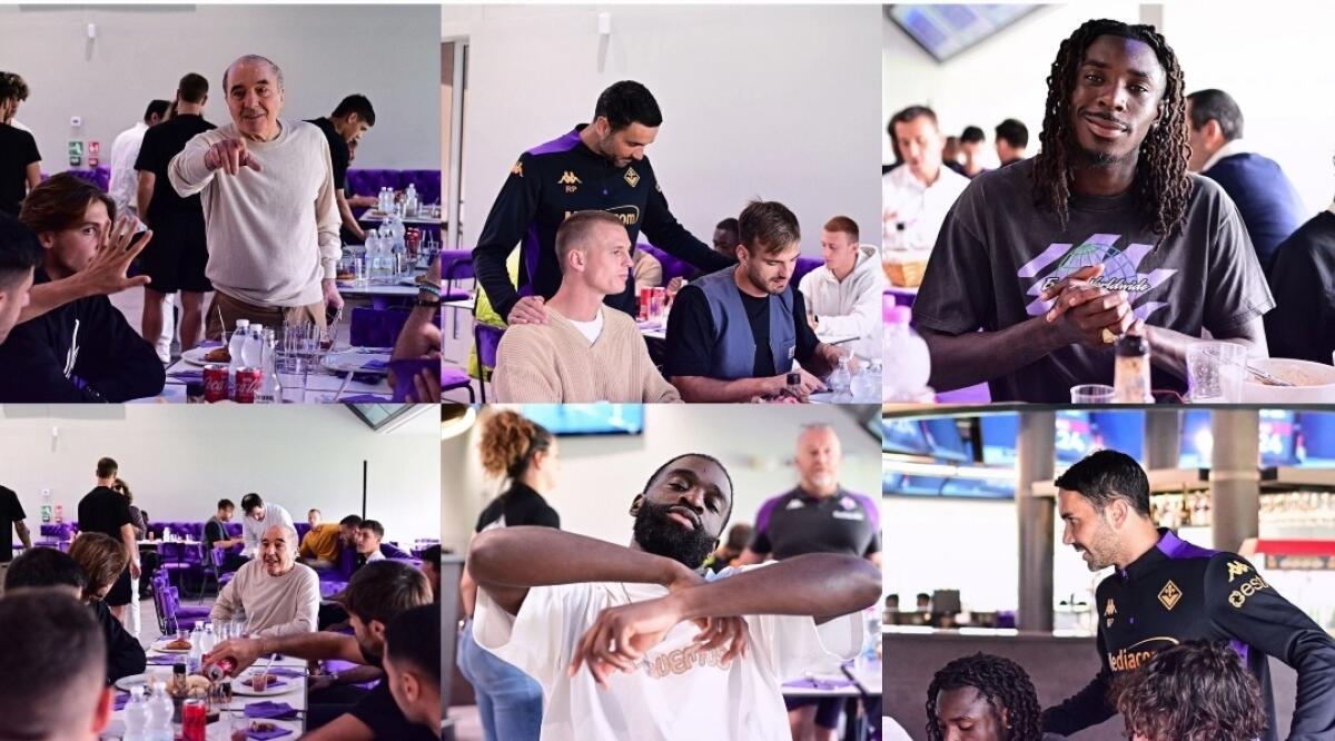 Grigliata al Viola Park, tutta la Fiorentina insieme a pranzo, c'è anche Commisso. Ecco tutte le foto - 