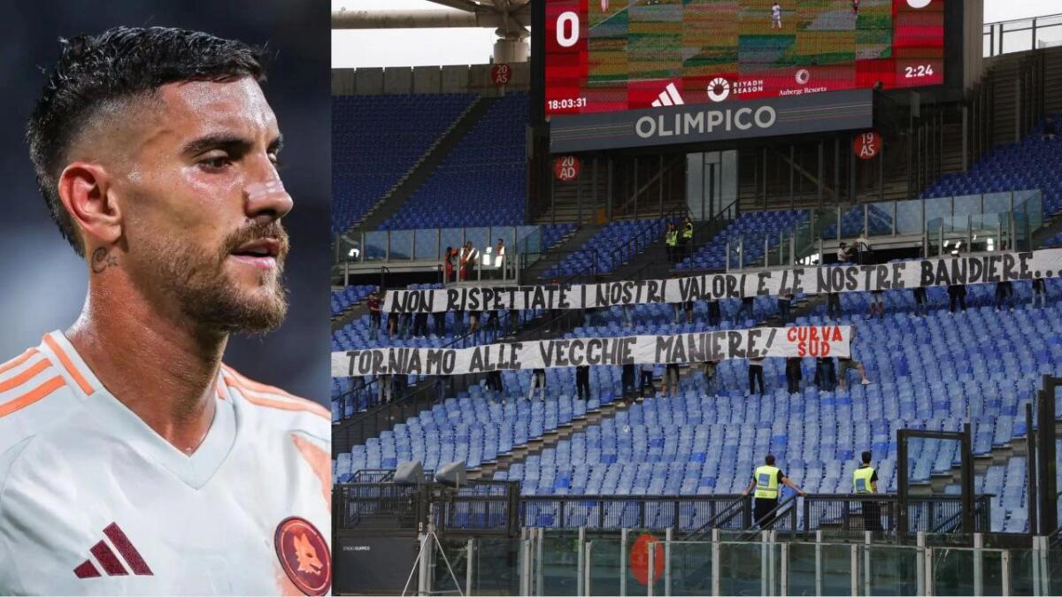 L'Olimpico riempie di fischi la Roma, Pellegrini e Cristante presi di mira. Dura contestazione dei tifosi - 