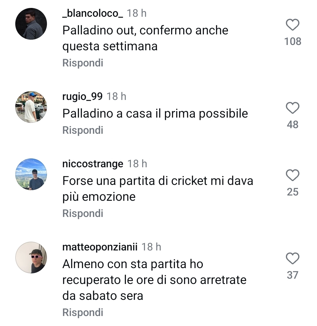 I tifosi della Fiorentina stufi di Palladino, sotto i post impazza il "Dateci Sarri". Italiano rimpianto