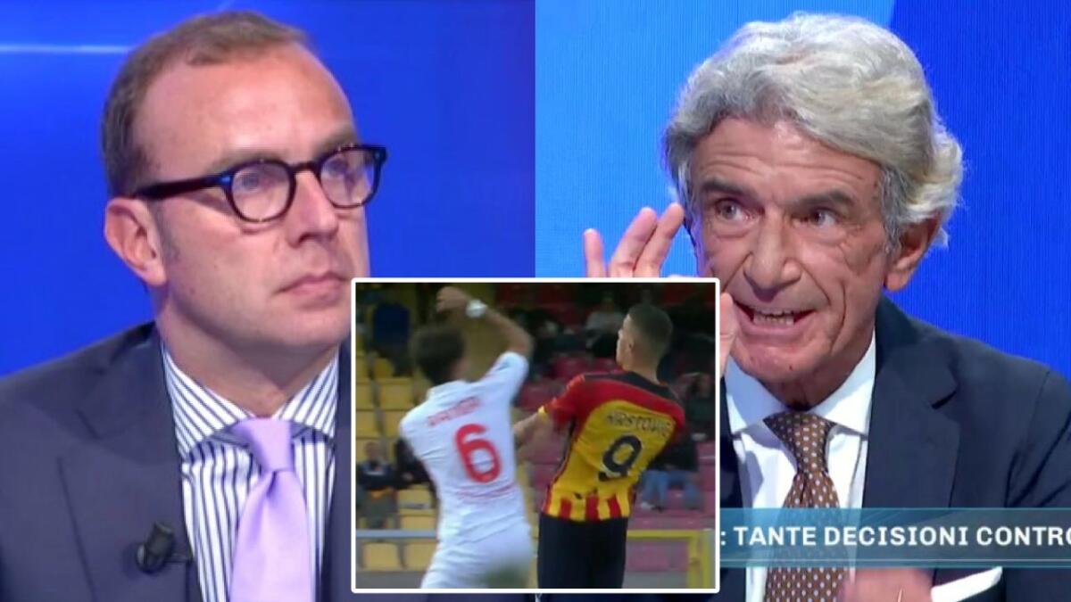 Cesari e Trevisani attaccano Ranieri per la gomitata: "Ma che roba è?" e poi: "Va internato chi fa cosi" - 