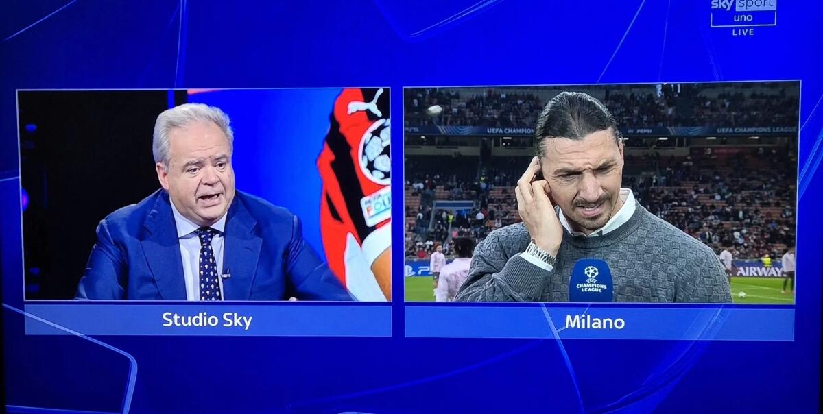 Figuraccia di Ibrahimovic in diretta a Sky, non sa rispondere ad una domanda, chiede di farla in inglese - 