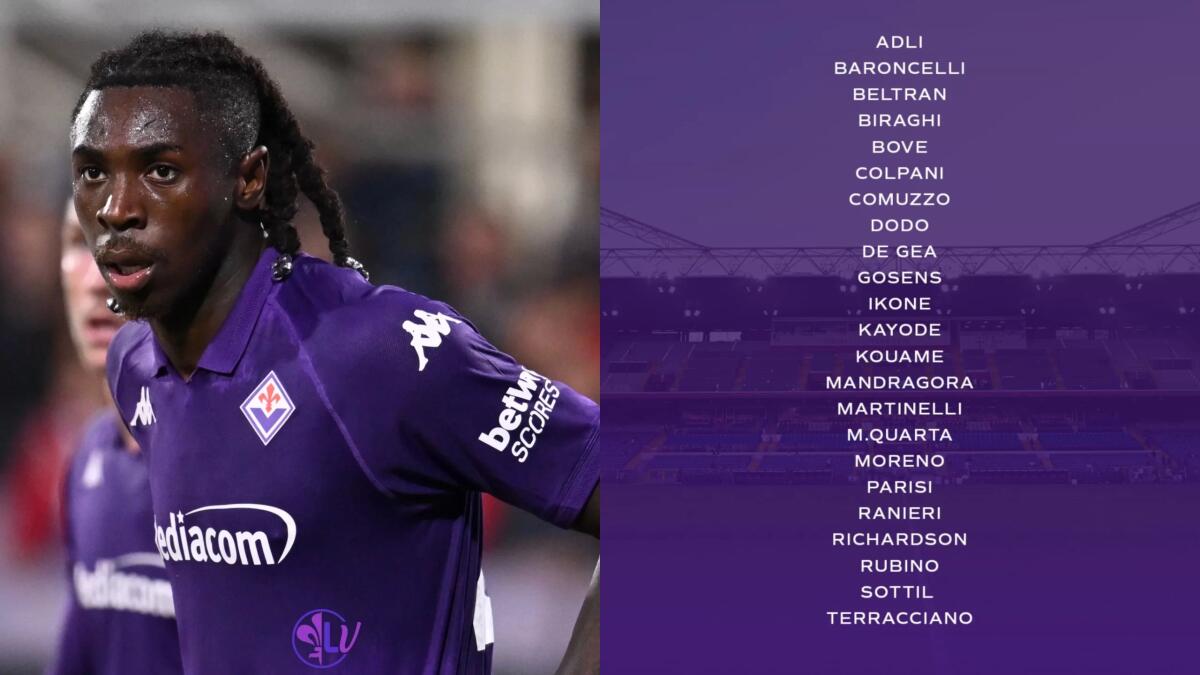 Convocati Fiorentina: Kean e Cataldi out, c'è Comuzzo e rientrano anche Mandragora e Moreno - 
