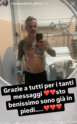 Paura per Flachi, operato d'urgenza al cuore per un infarto. L'ex Fiorentina poi rassicura: "Sto già bene"