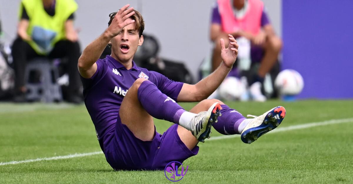 In sette lasciano il Viola Park per le Nazionali. Bove riposa un po’, è stremato  - Firenze, Stadio Artemio Franchi, 22.09.2024, Fiorentina-Lazio, foto Lisa Guglielmi. Copyright Labaroviola.com