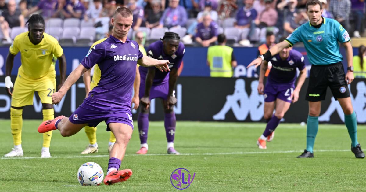 Rigori dati con il Var, Fiorentina quinta. La vetta è occupata dall’Inter e dalla Lazio con 70 penalty ottenuti - Firenze, Stadio Artemio Franchi, 22.09.2024, Fiorentina-Lazio, foto Lisa Guglielmi. Copyright Labaroviola.com
