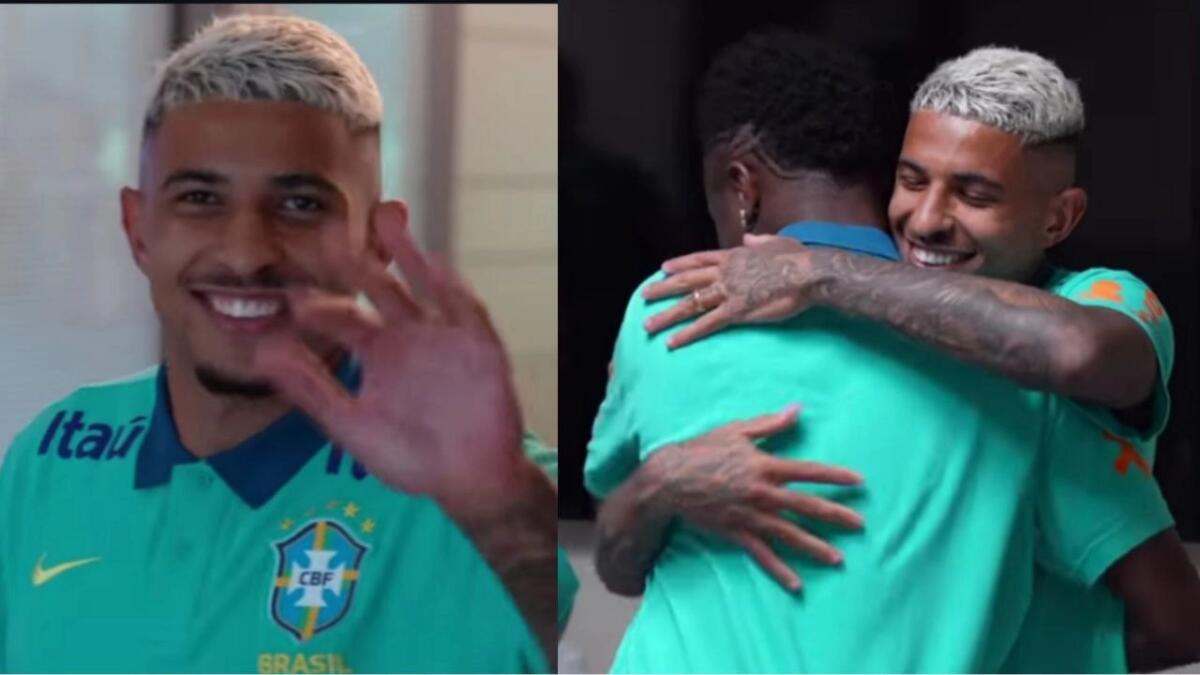 L'arrivo di Dodò nel ritiro del Brasile. Sorrisi ed abbracci con lo staff, Vinicius Junior e compagni - 